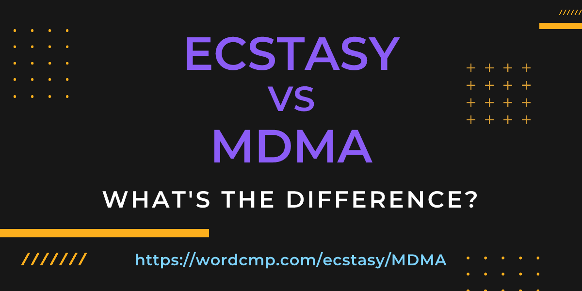 Difference between ecstasy and MDMA