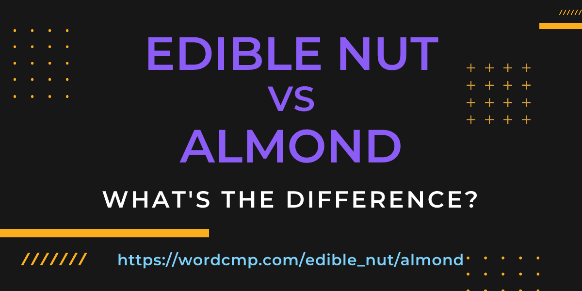 Difference between edible nut and almond