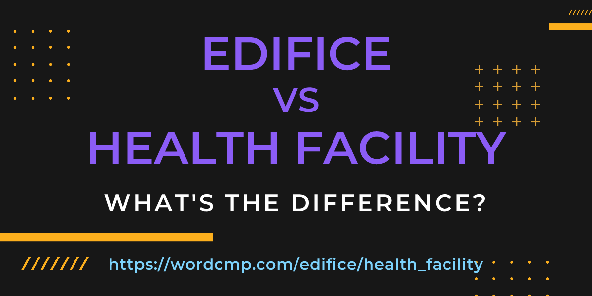 Difference between edifice and health facility