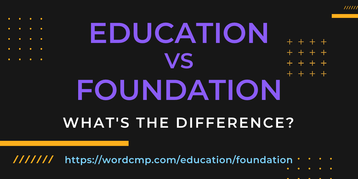 Difference between education and foundation