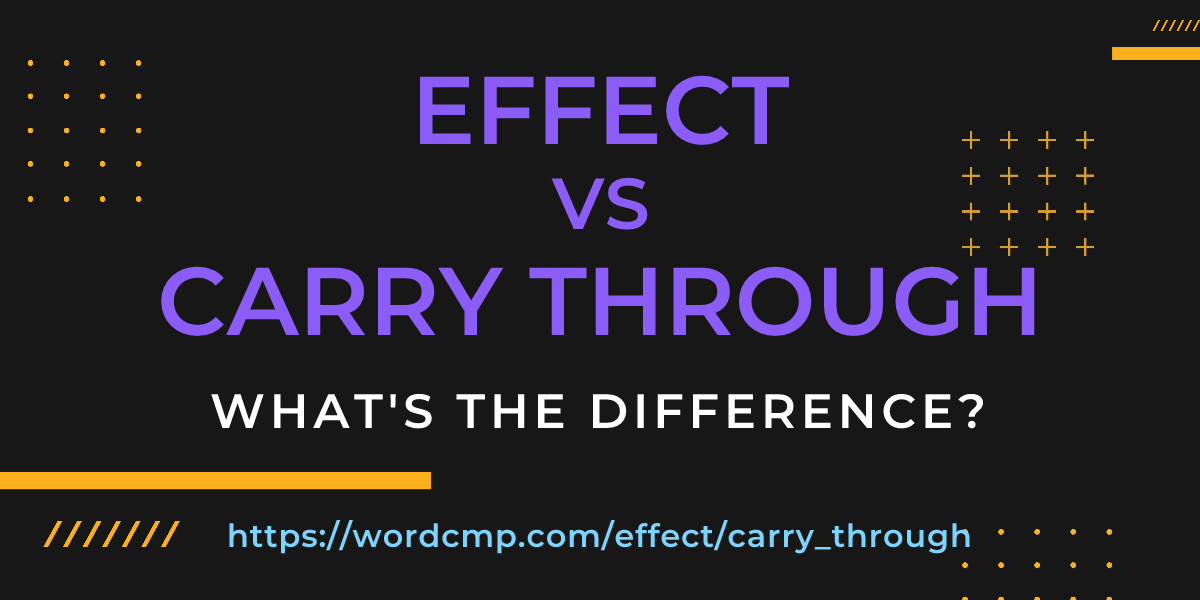 Difference between effect and carry through
