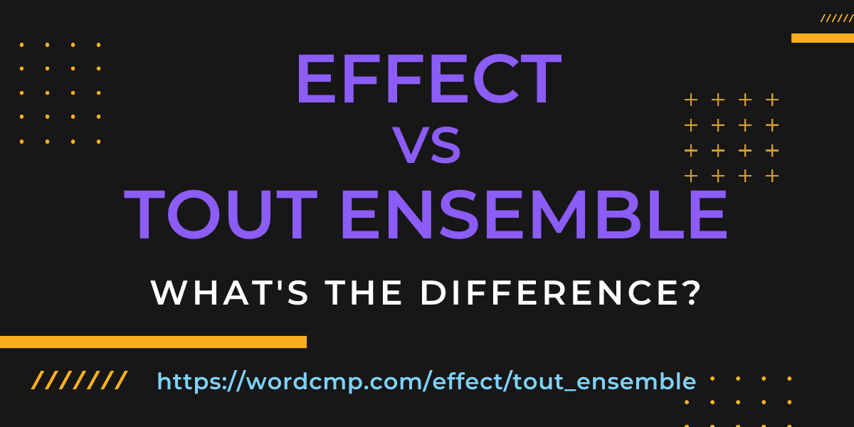 Difference between effect and tout ensemble
