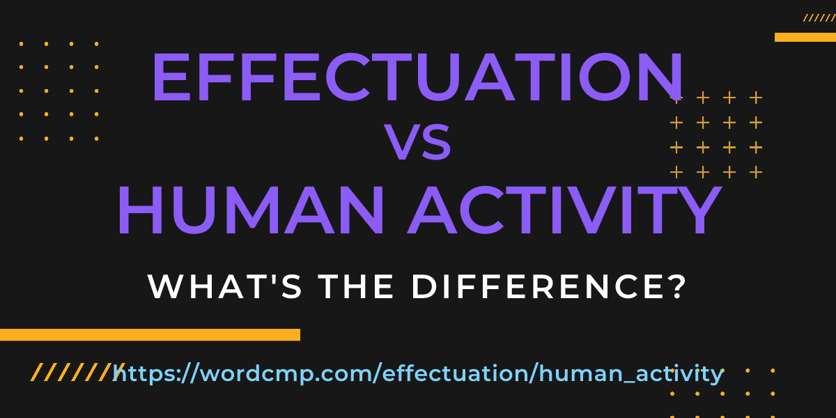 Difference between effectuation and human activity