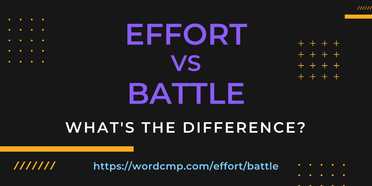 Difference between effort and battle