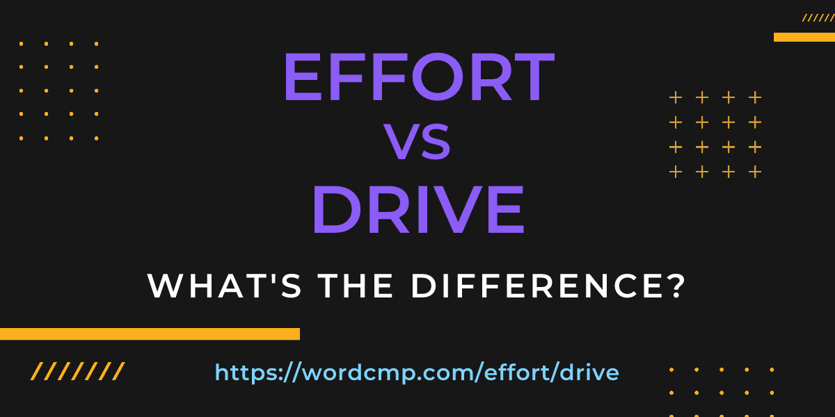 Difference between effort and drive