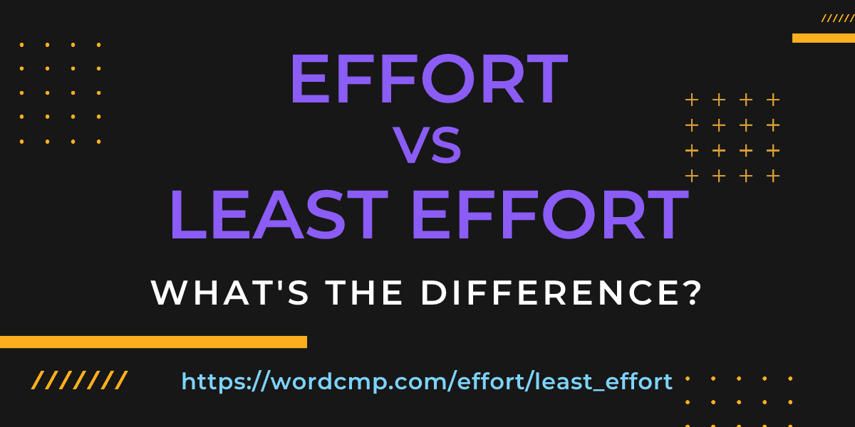 Difference between effort and least effort