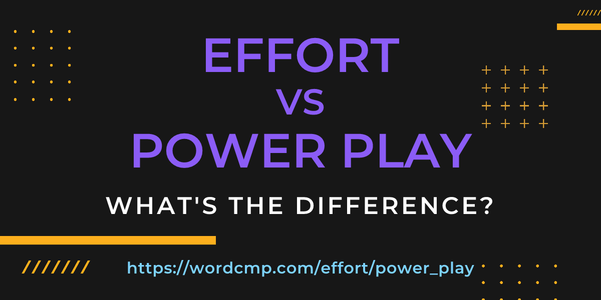 Difference between effort and power play