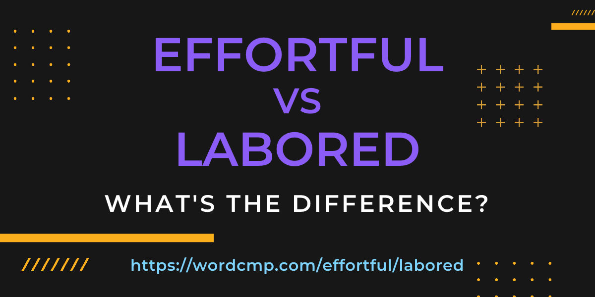 Difference between effortful and labored