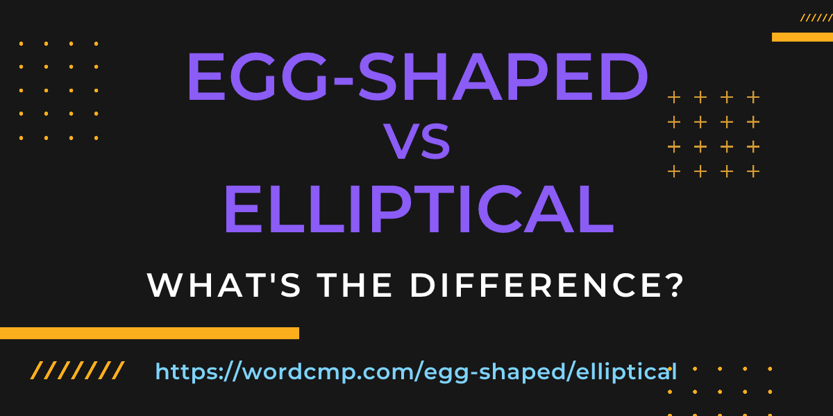 Difference between egg-shaped and elliptical