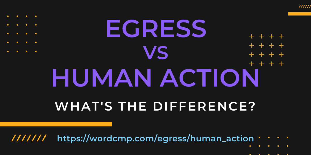 Difference between egress and human action