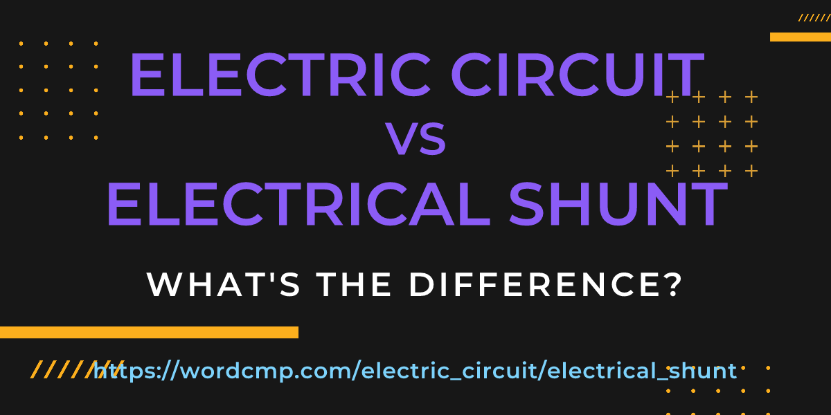 Difference between electric circuit and electrical shunt