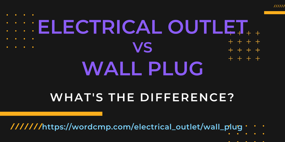 Difference between electrical outlet and wall plug