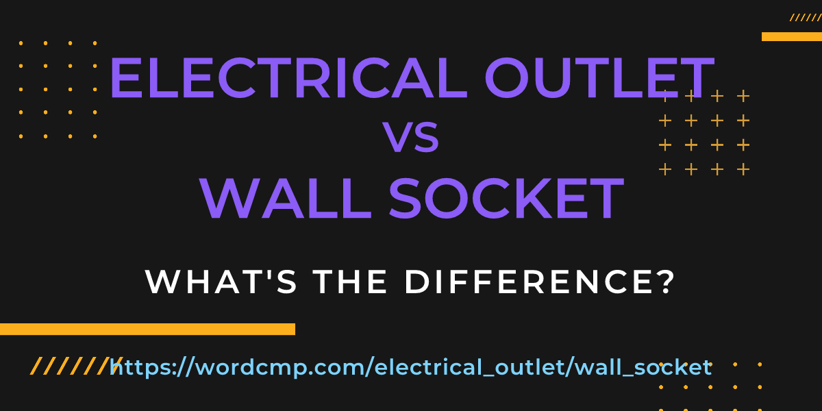 Difference between electrical outlet and wall socket