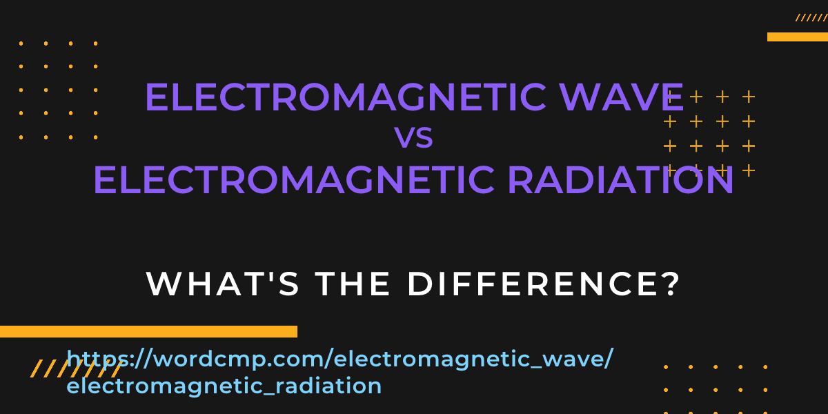 Difference between electromagnetic wave and electromagnetic radiation