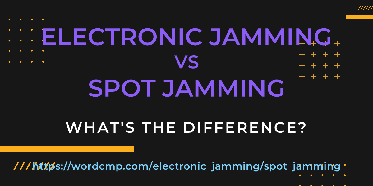 Difference between electronic jamming and spot jamming
