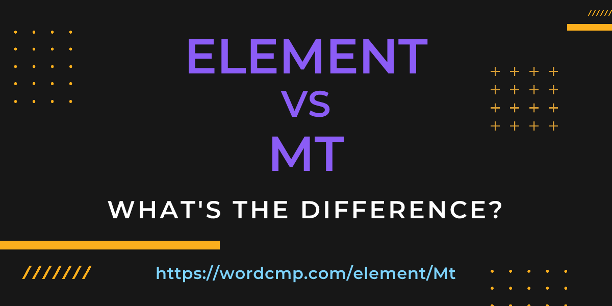 Difference between element and Mt