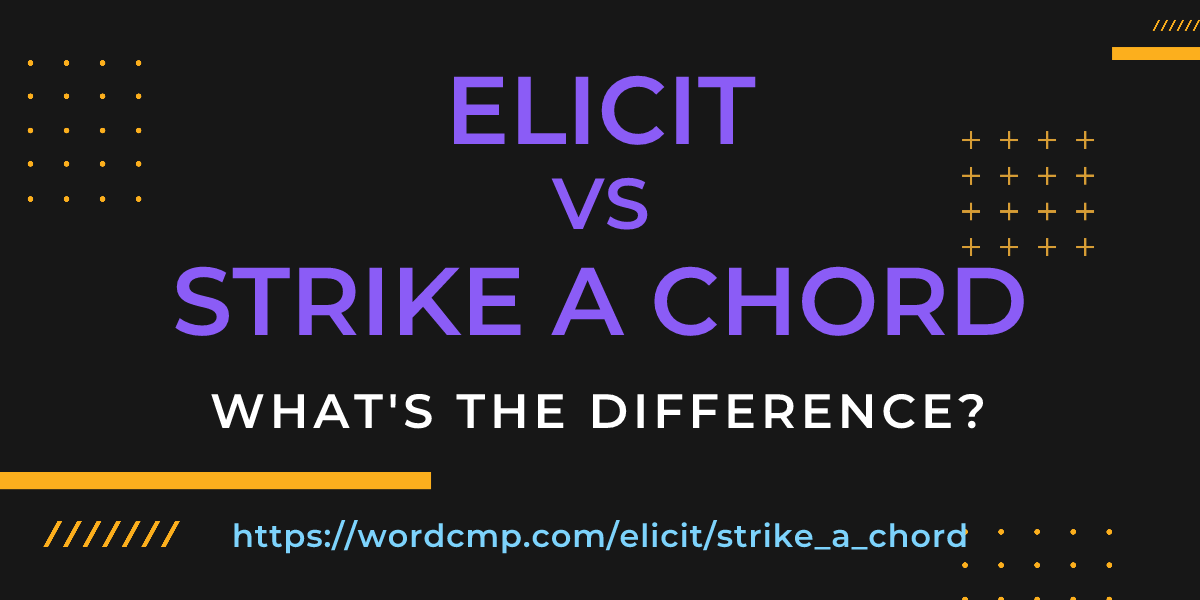 Difference between elicit and strike a chord
