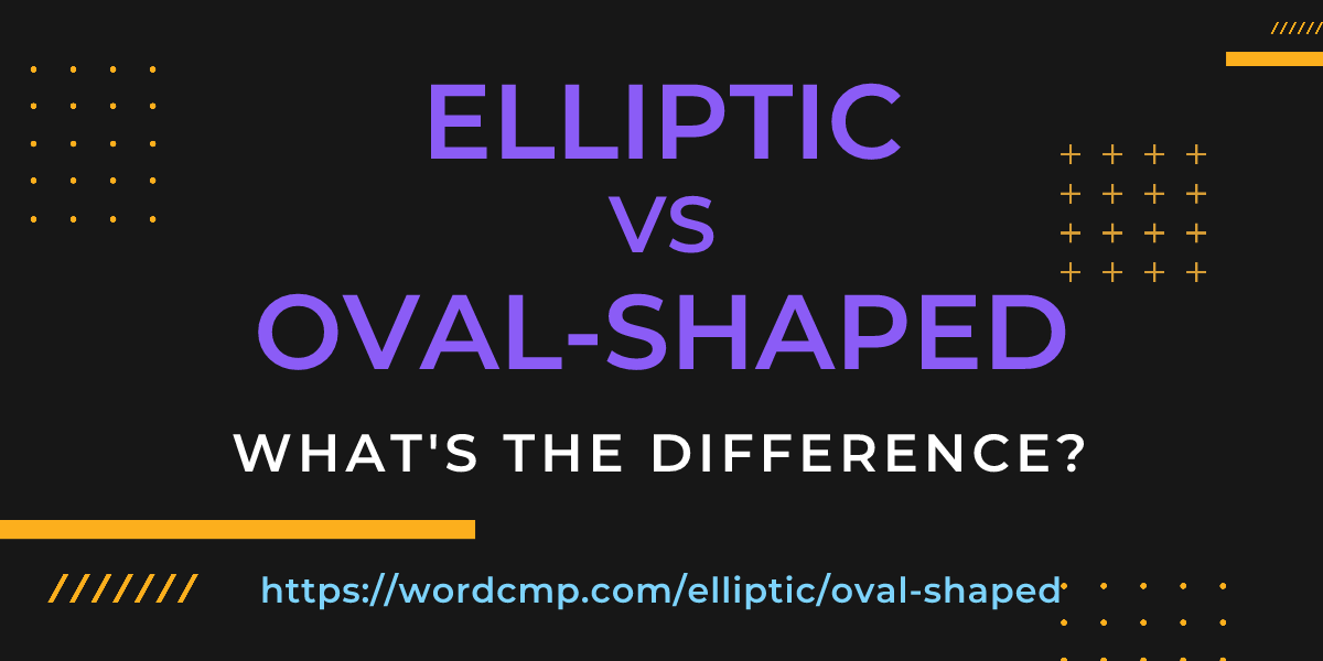 Difference between elliptic and oval-shaped