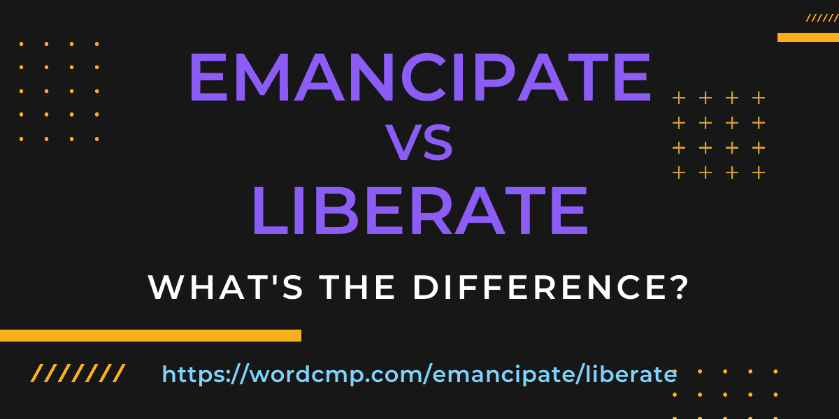 Difference between emancipate and liberate