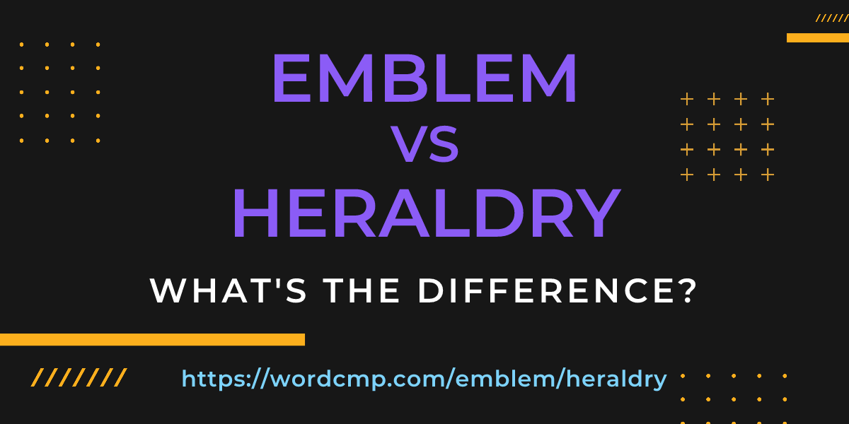 Difference between emblem and heraldry