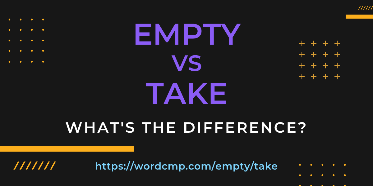 Difference between empty and take