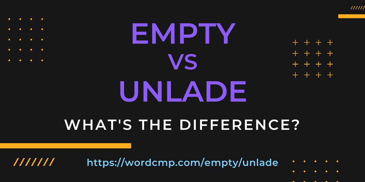 Difference between empty and unlade