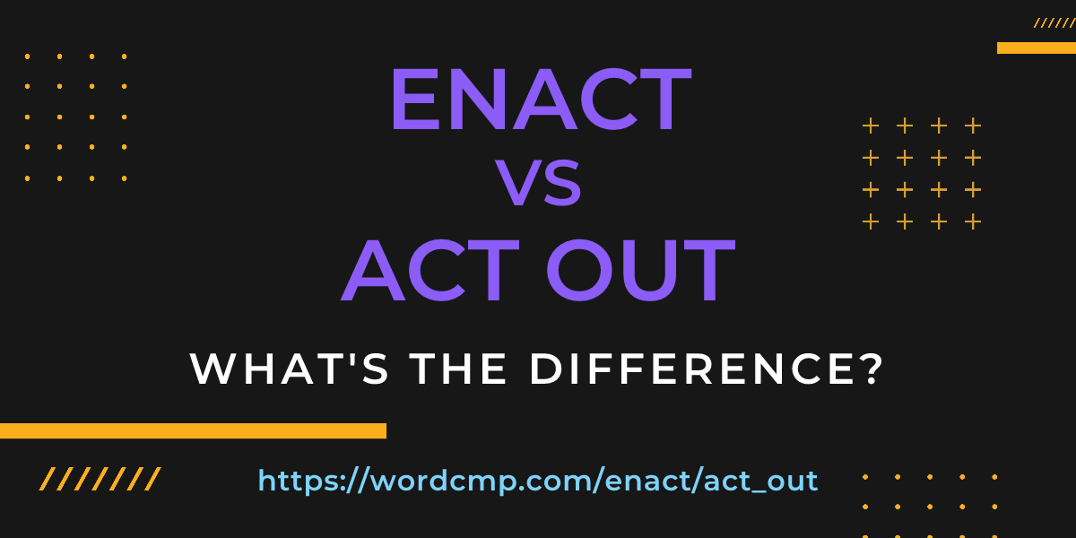 Difference between enact and act out