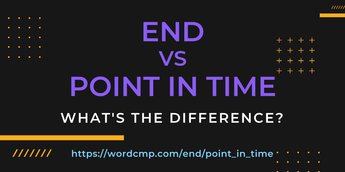 Difference between end and point in time
