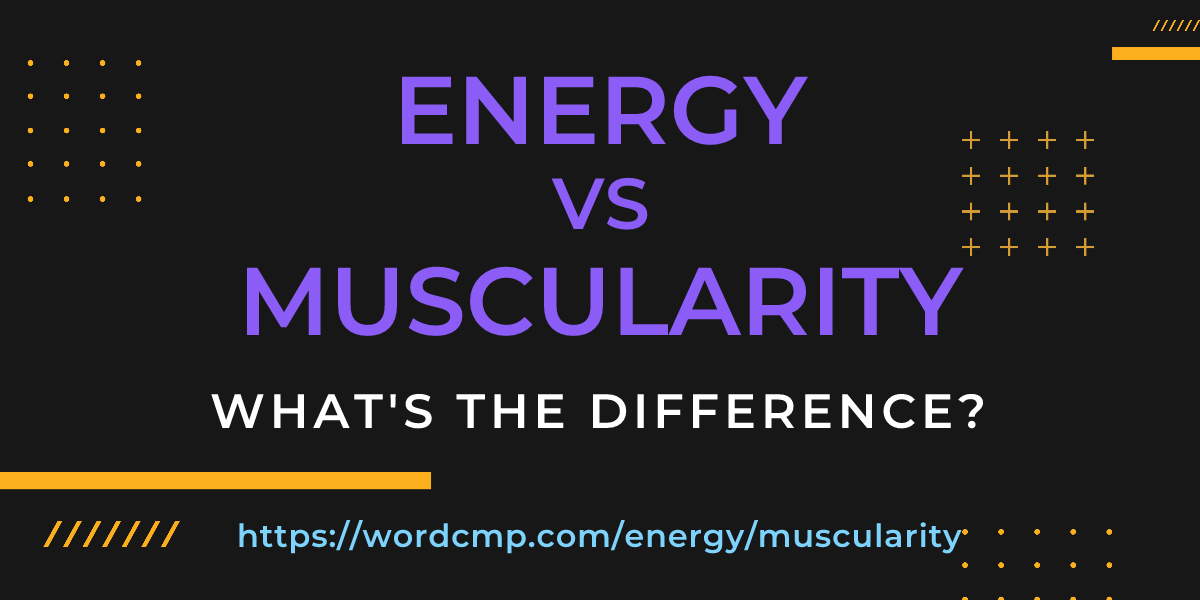 Difference between energy and muscularity