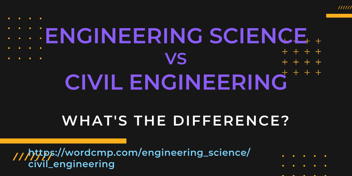 Difference between engineering science and civil engineering