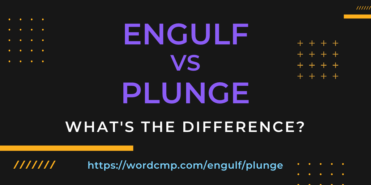 Difference between engulf and plunge