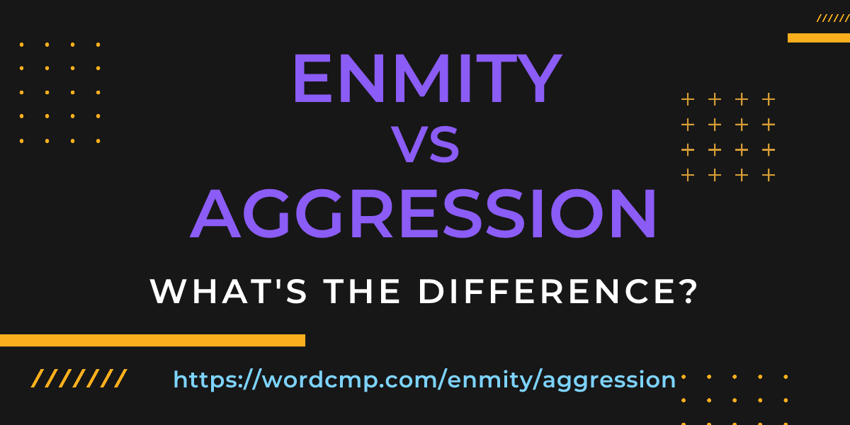 Difference between enmity and aggression