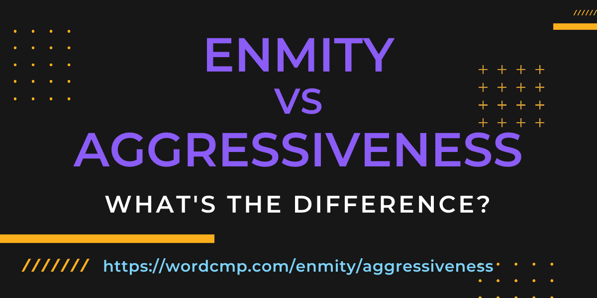 Difference between enmity and aggressiveness
