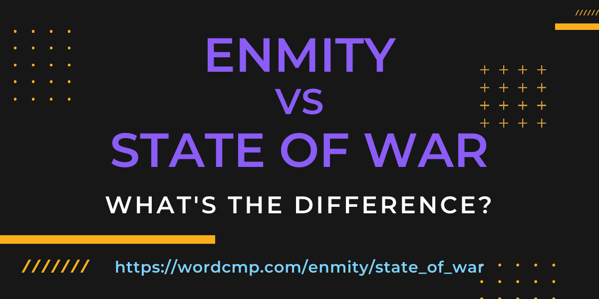 Difference between enmity and state of war