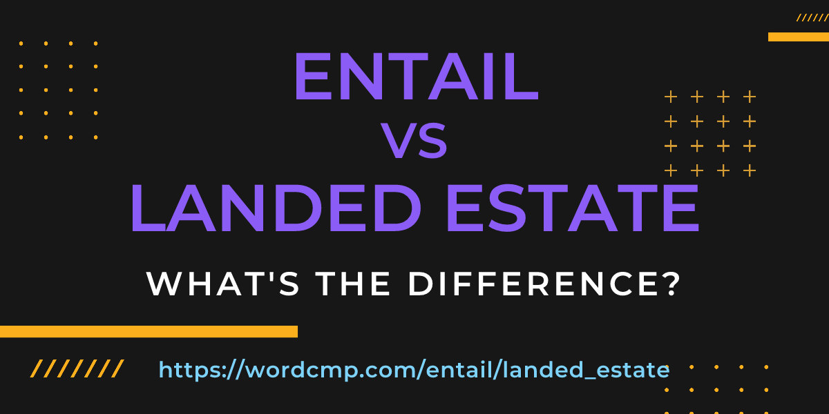 Difference between entail and landed estate