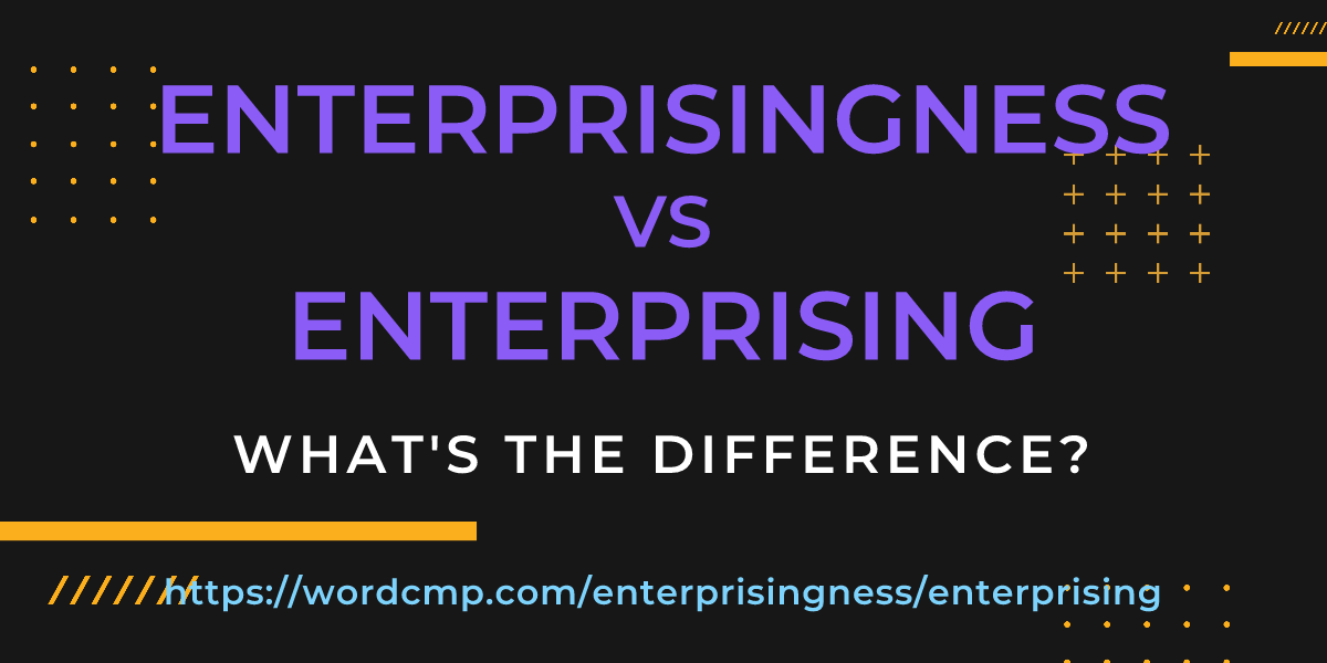 Difference between enterprisingness and enterprising