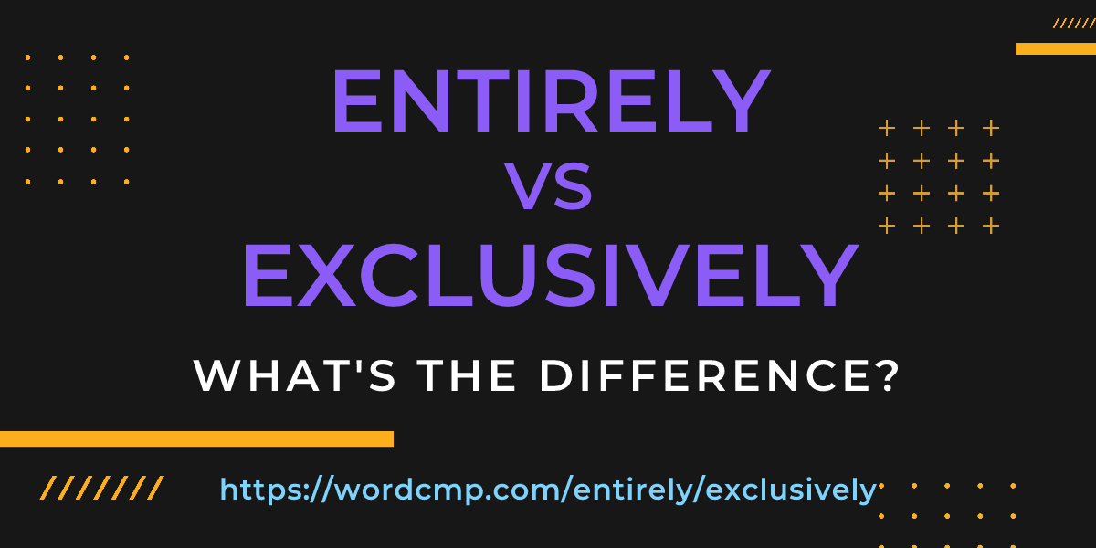 Difference between entirely and exclusively
