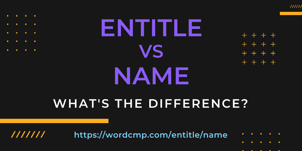 Difference between entitle and name