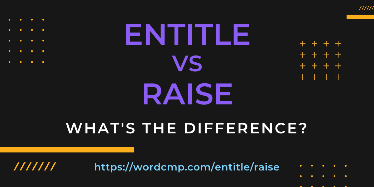 Difference between entitle and raise