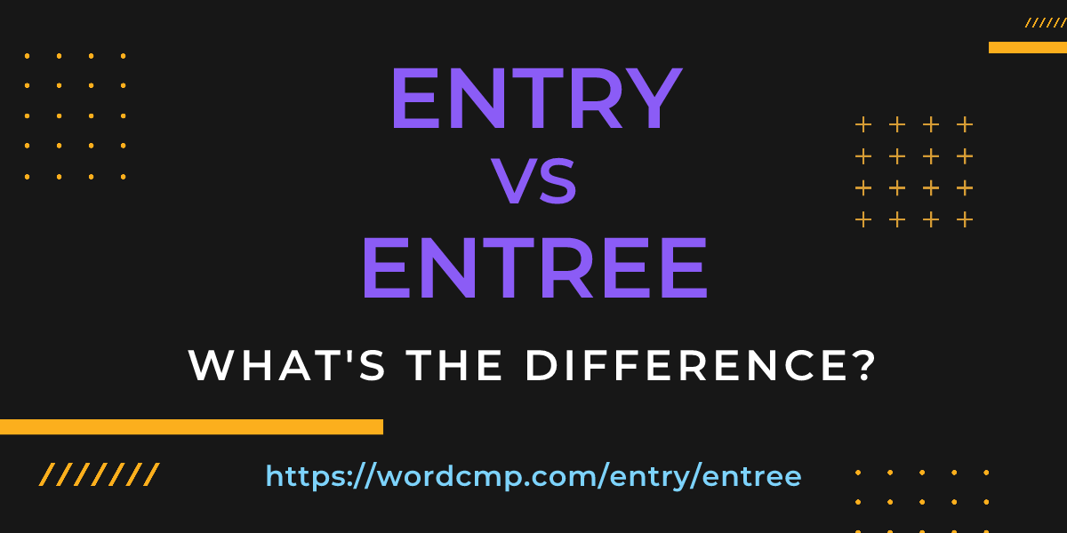 Difference between entry and entree