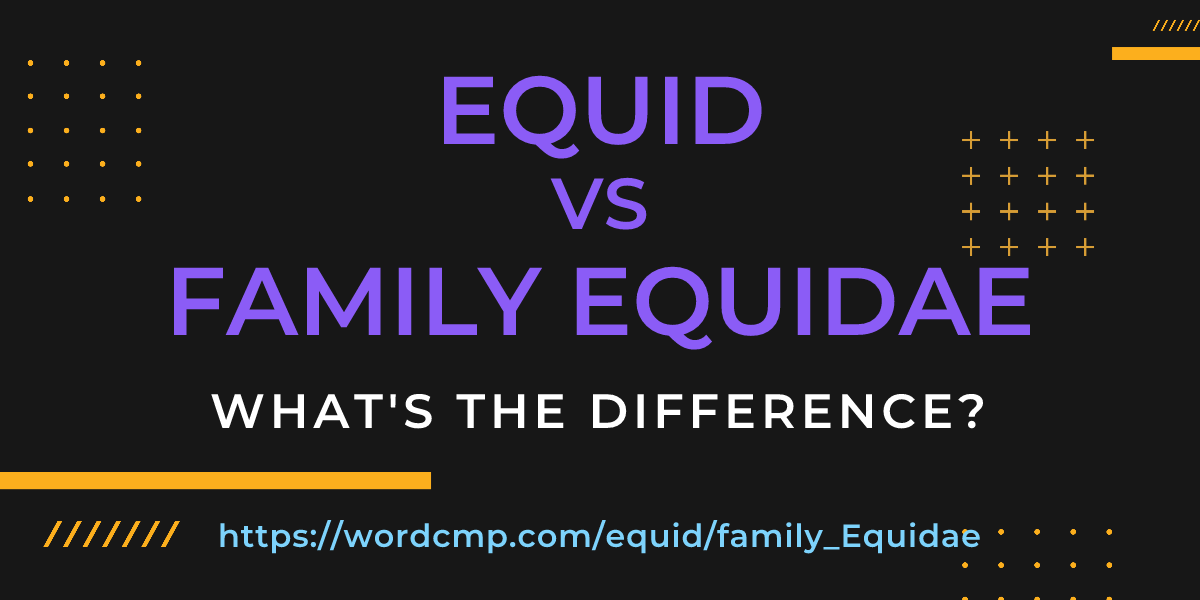 Difference between equid and family Equidae
