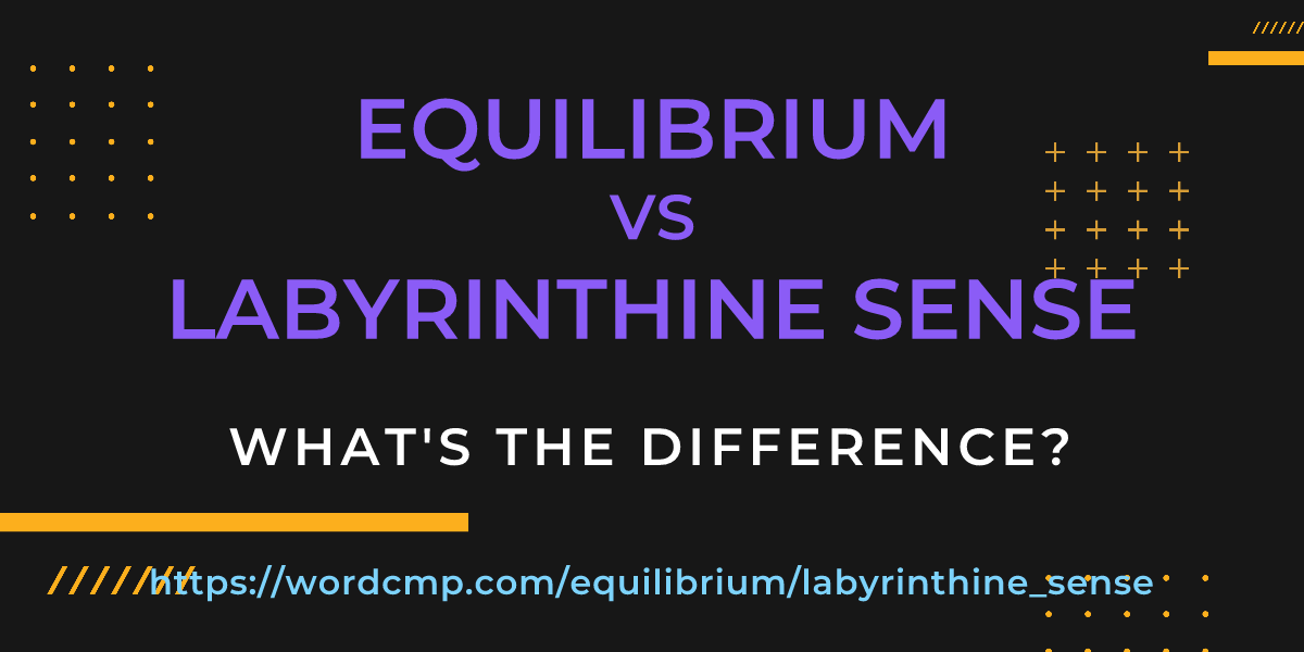 Difference between equilibrium and labyrinthine sense