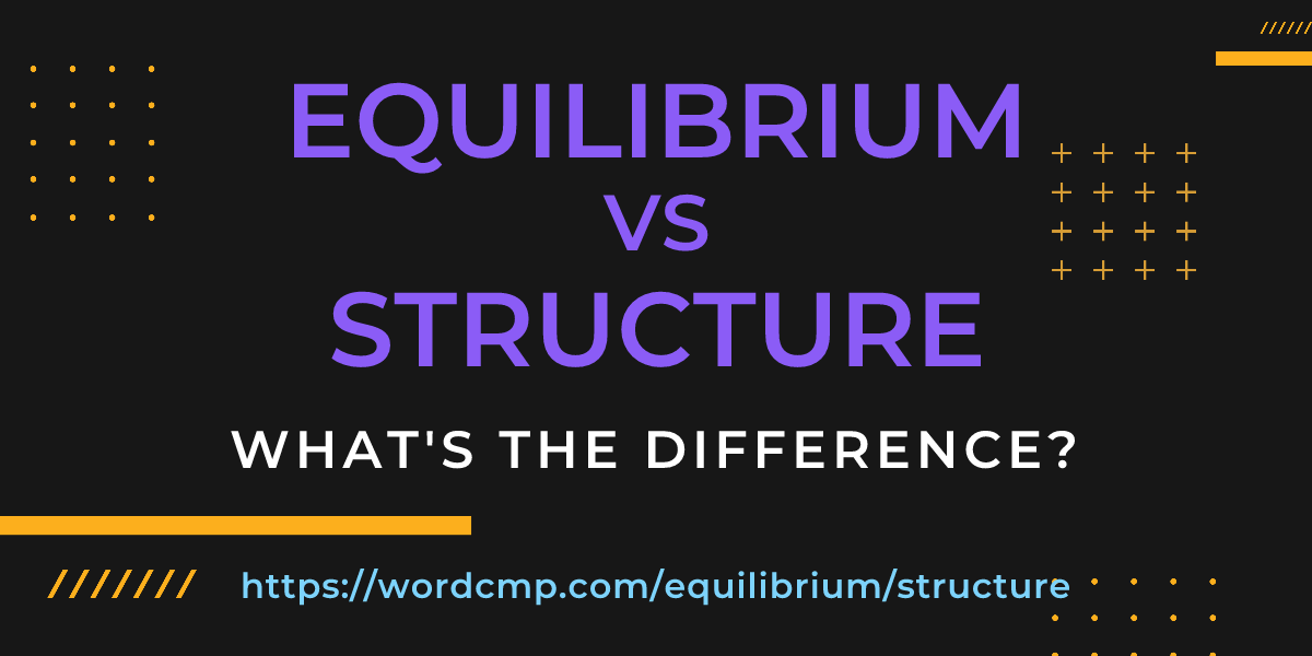 Difference between equilibrium and structure
