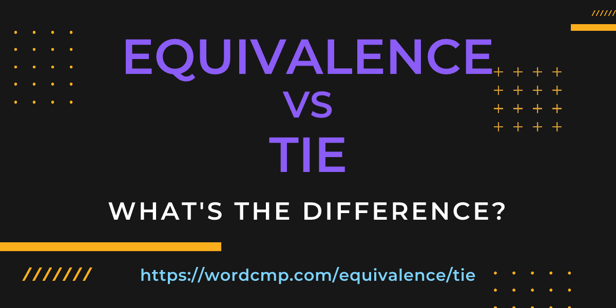 Difference between equivalence and tie