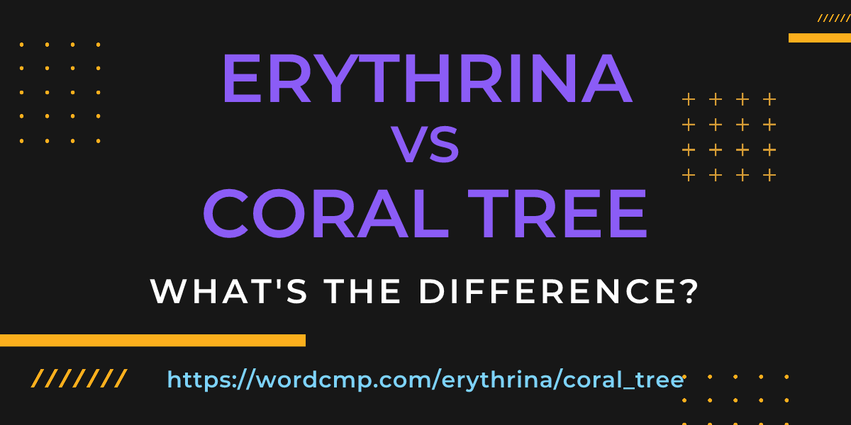 Difference between erythrina and coral tree