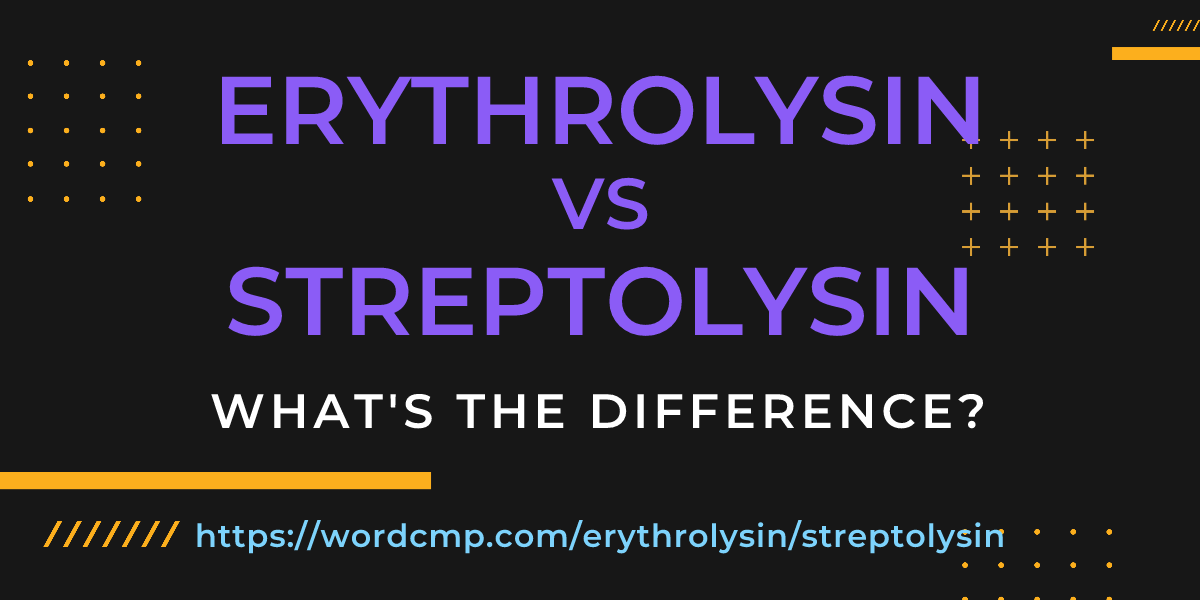 Difference between erythrolysin and streptolysin