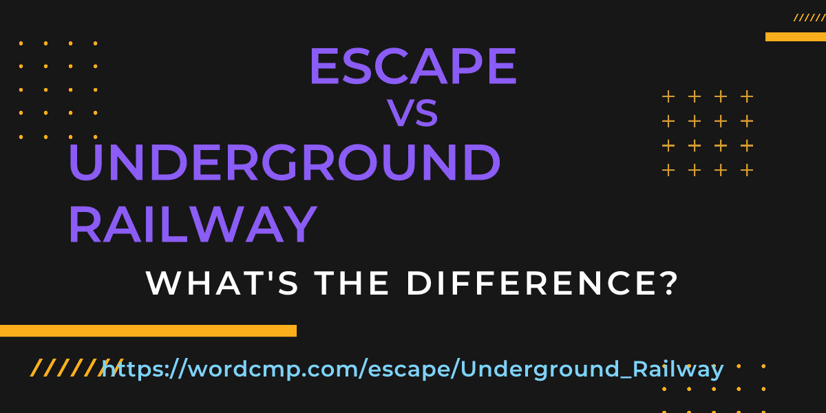 Difference between escape and Underground Railway