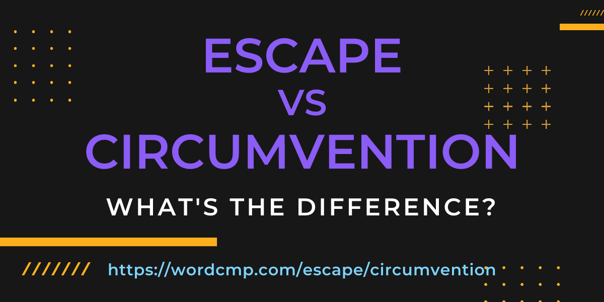 Difference between escape and circumvention