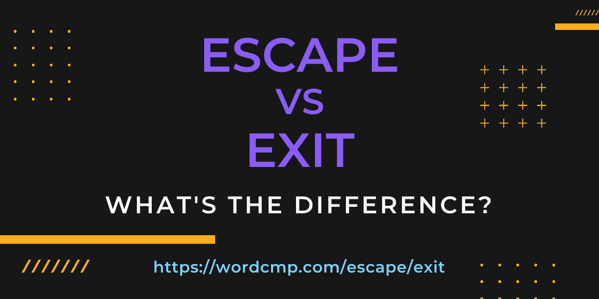 Difference between escape and exit