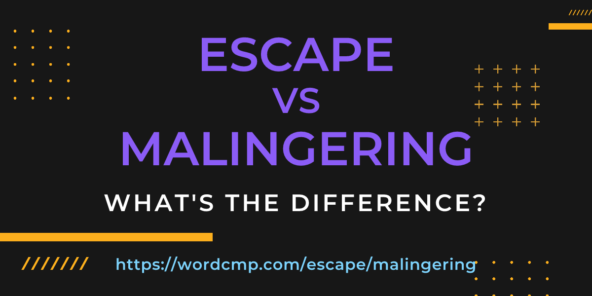 Difference between escape and malingering